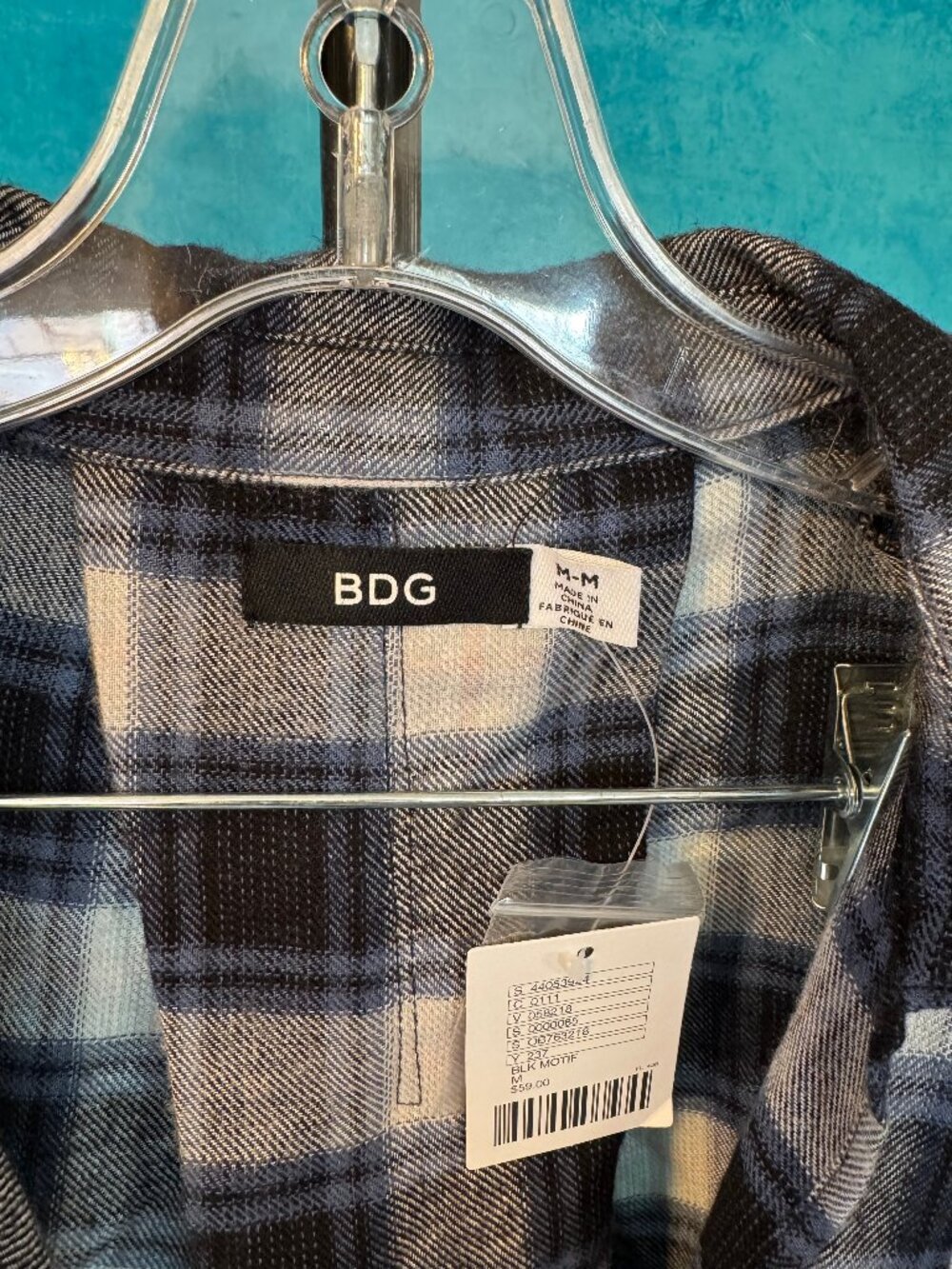 Urban Outfitters BDG long sleeve open front Flannel top - New - Picture 5 of 7